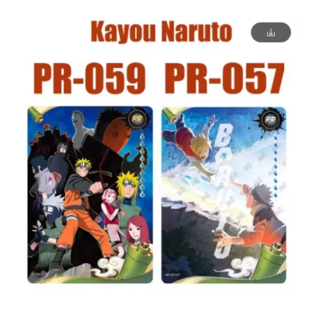 Kartu Naruto kayou collection card PR-059 & PR-057 original kayou