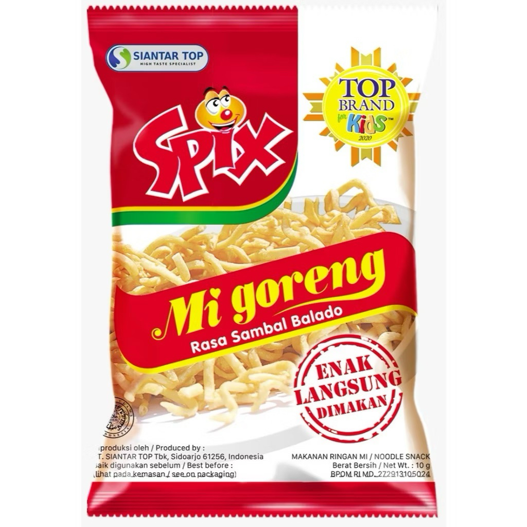 

(1000an) SPIX SNACK MI GORENG / SPIX MIE GORENG 10pcs MURAH!