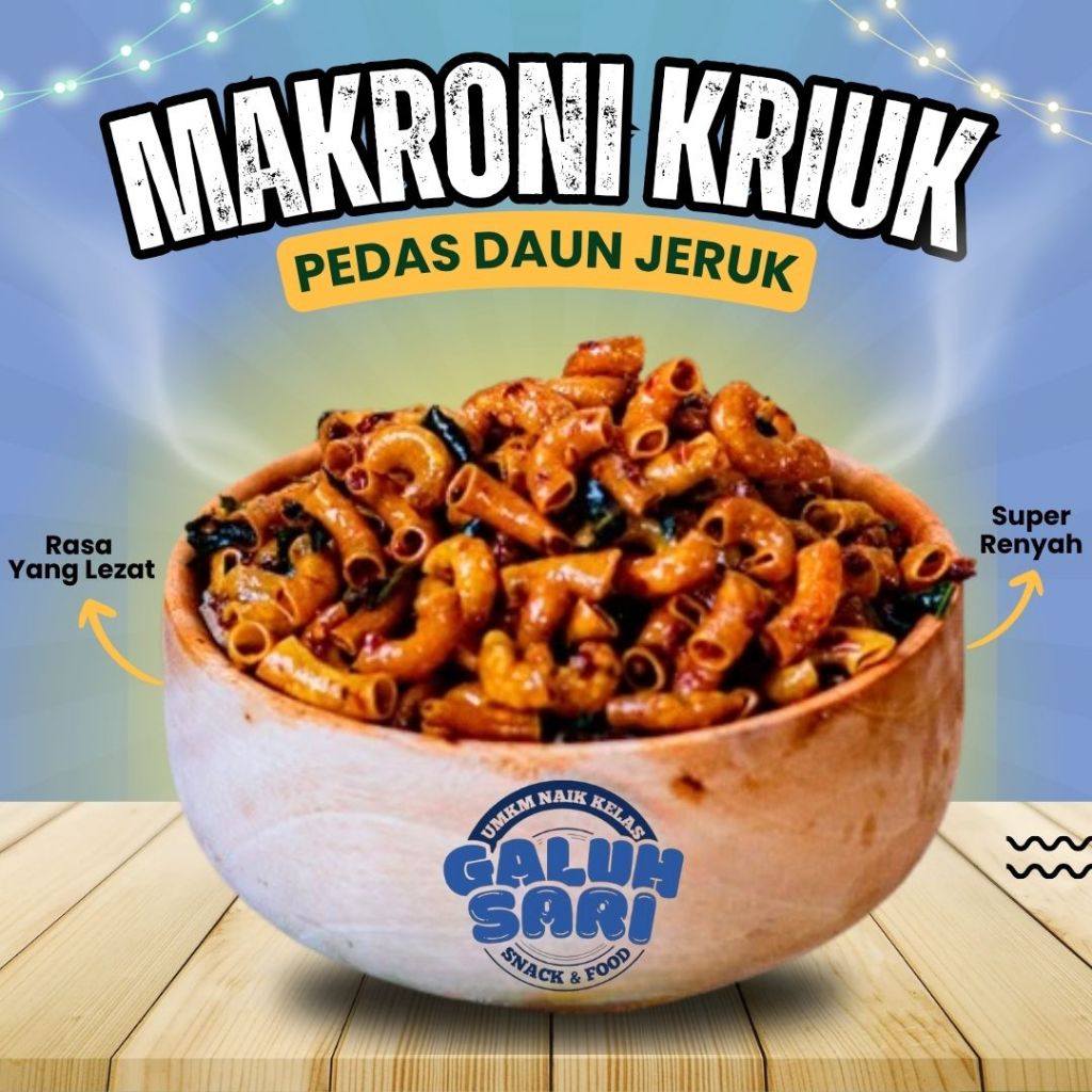 

Cemilan Makroni Bantet Cikruh Melimpah Rasa Pedas Extra Daun Jeruk Gurih Super Renyah Nikmat