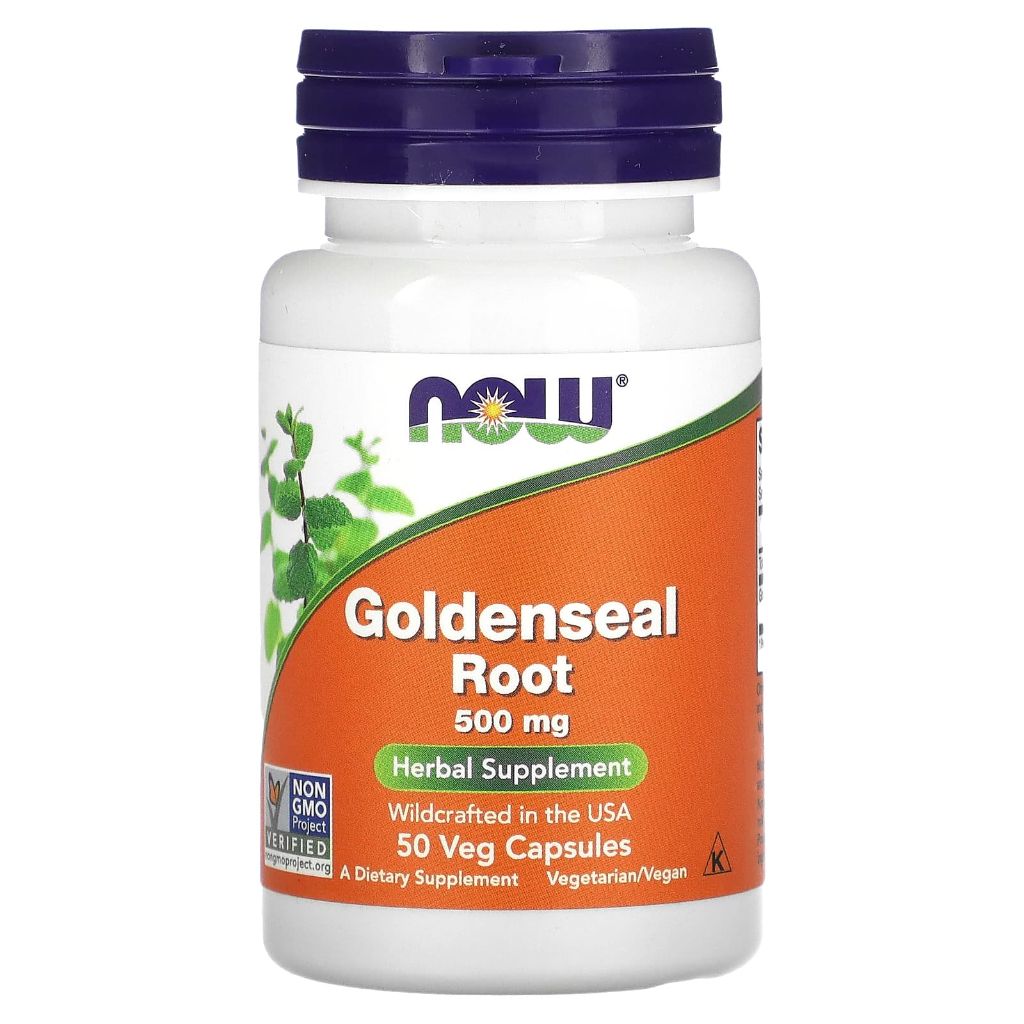 NOW Foods Goldenseal Root 500 mg 50 Veg Capsules