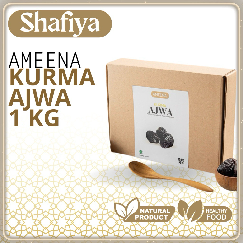 

Kurma Ajwa Premium 1 KG Grade A | Ameena Premium Quality