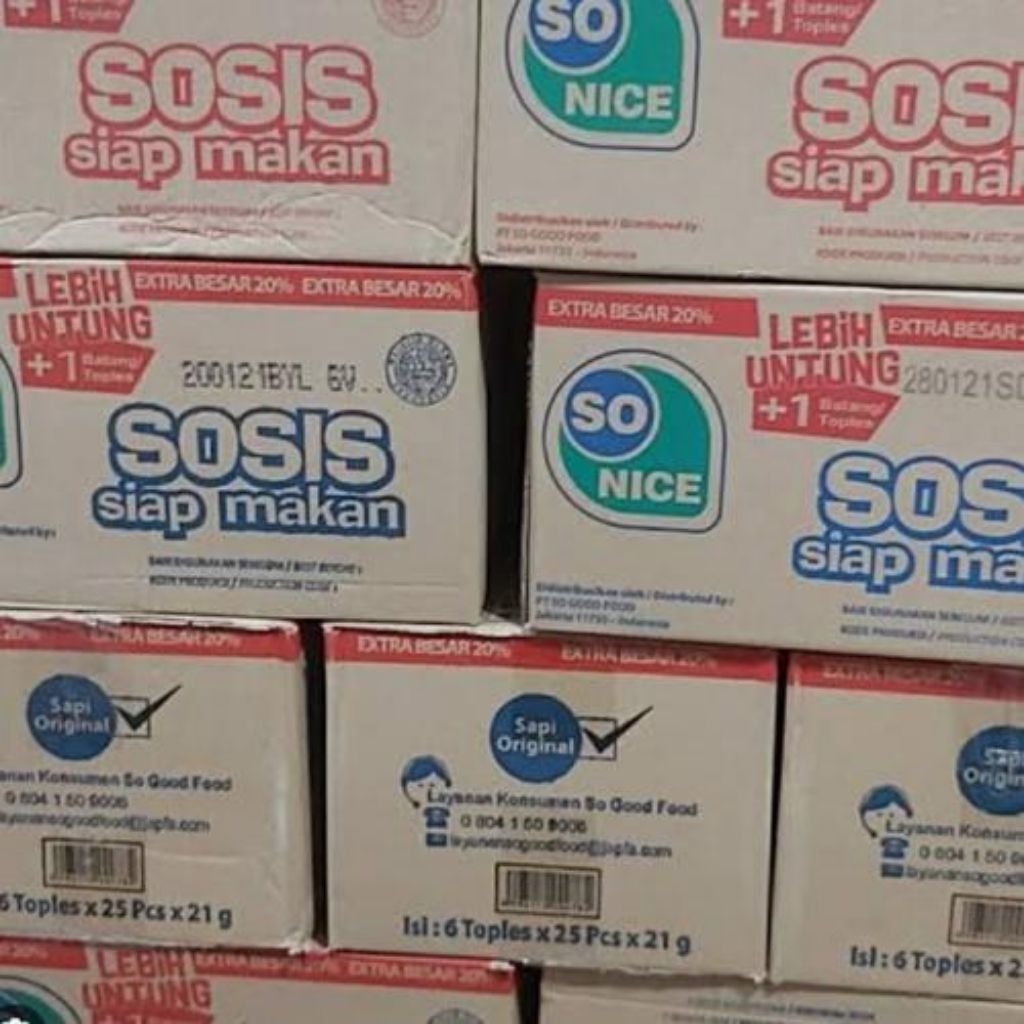 

Sosis So nice 1 Dus isi 6 Toples(@toples isi 24+1)