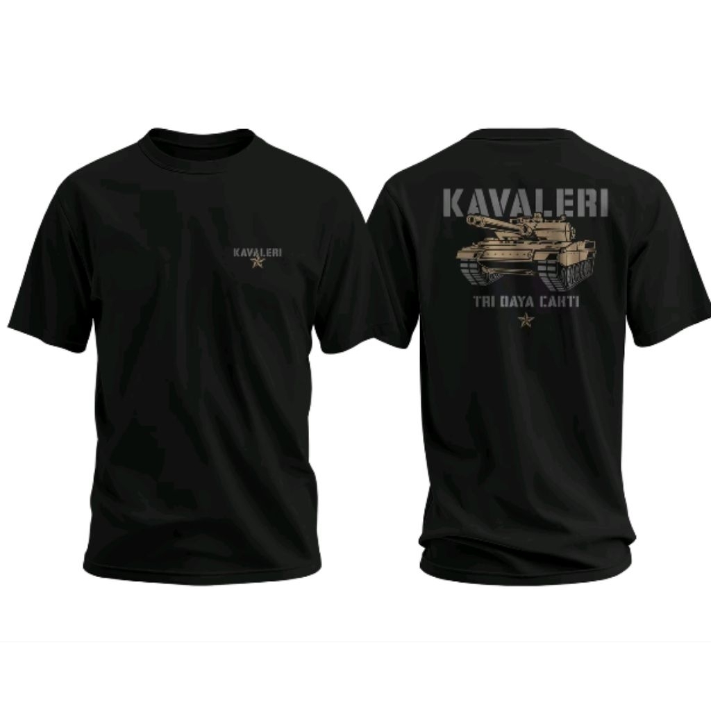 KAOS HITAM  MOBIL  TANK TEMPUR TRI DAYA CHATI - Baju Pria Kekinian Bahan Adem & Nyaman