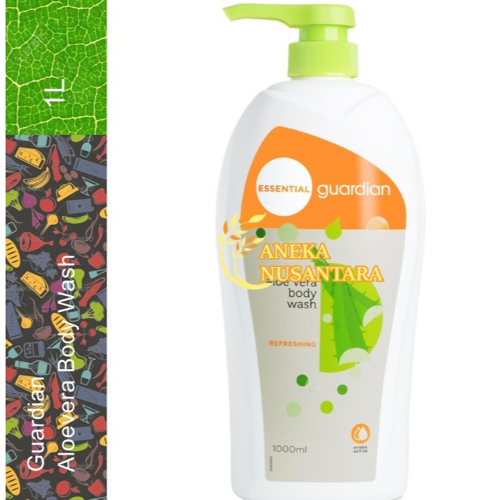 Guardian Essential Refreshing Aloe Vera Body Wash 1L Sabun Mandi Carir Aloevera 1000 ml Promo
