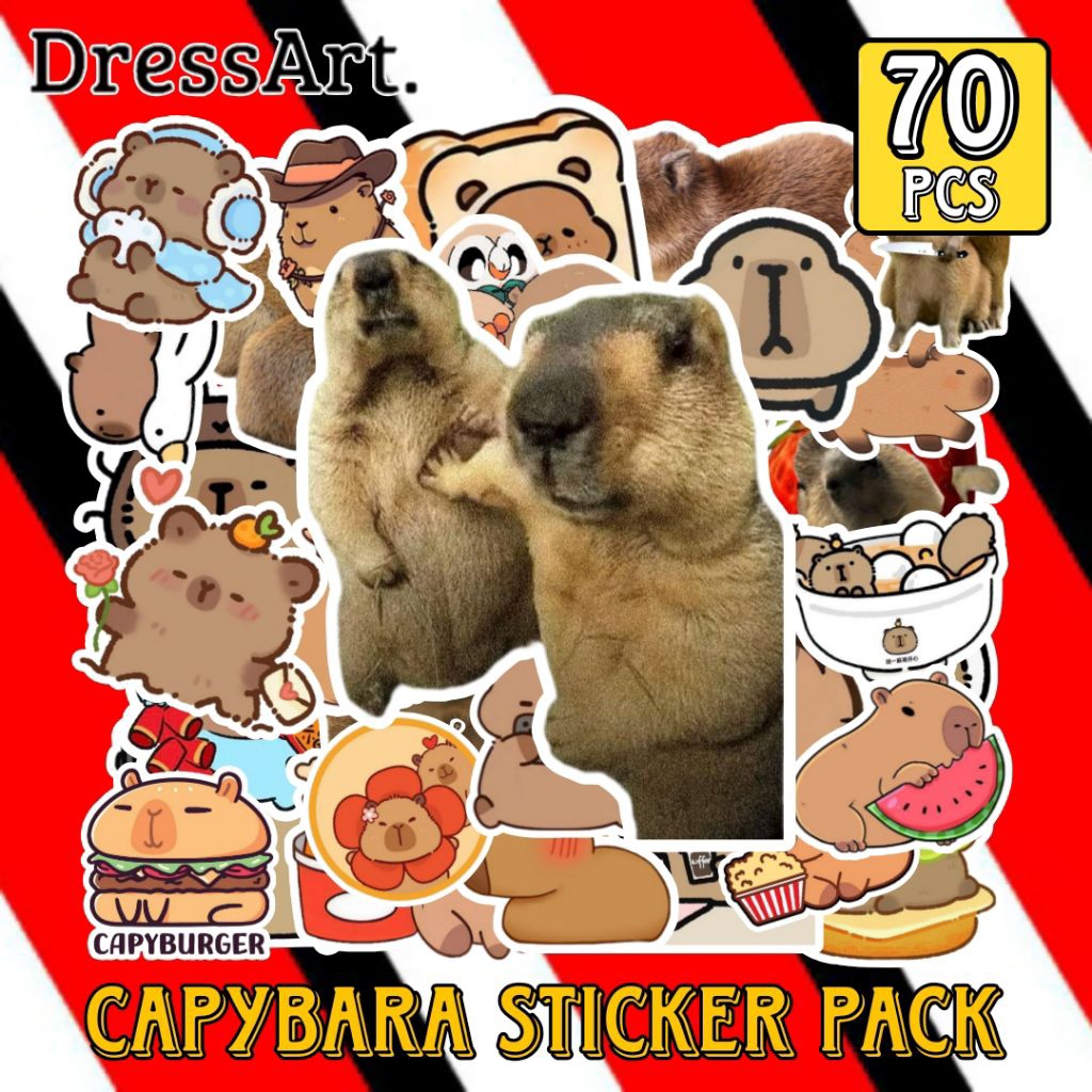 

COD | StickerPack Capybara Anti Air Isi 70 Pcs Terbaru | Sticker Cutting Waterproof / Anti Air Dan Tahan Lama | Sticker Vinyl + Cutting Terbaru Untuk Hiasan Anak Anak | Sticker Custom Capybara | DressArt