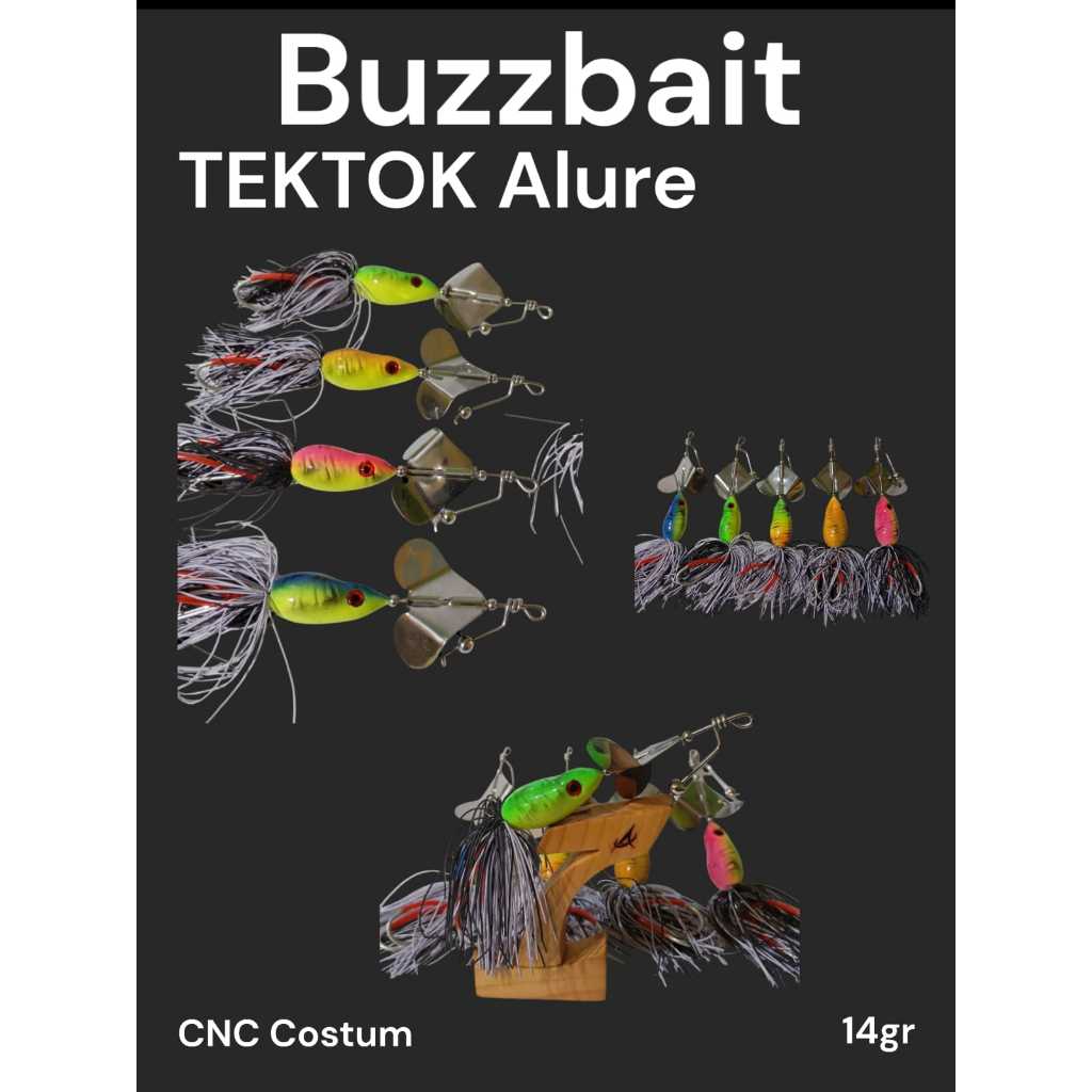 Umpan casting Gabus Buzzbait Slater Tektok Alure