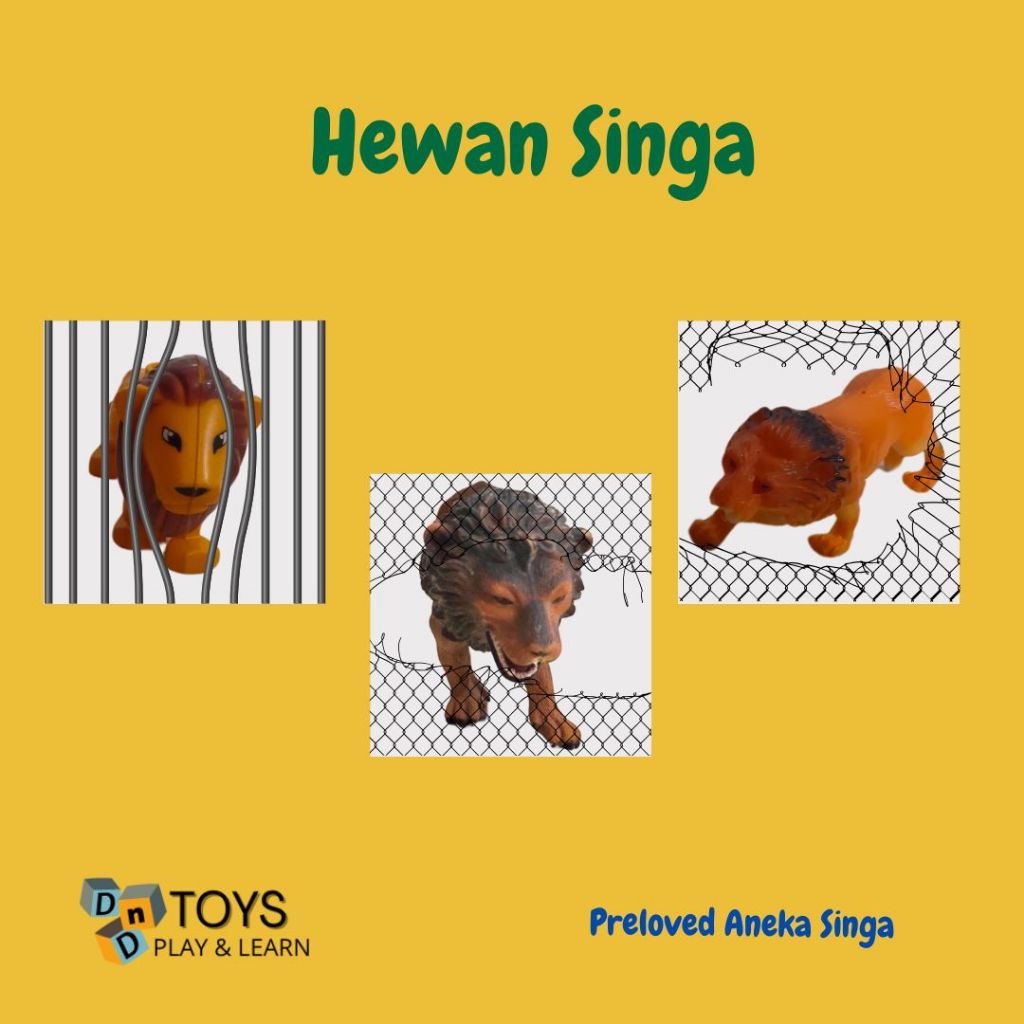 Mainan Preloved Figur Figure Miniatur Singa Lion Hewan Liar Buas Wild Animal