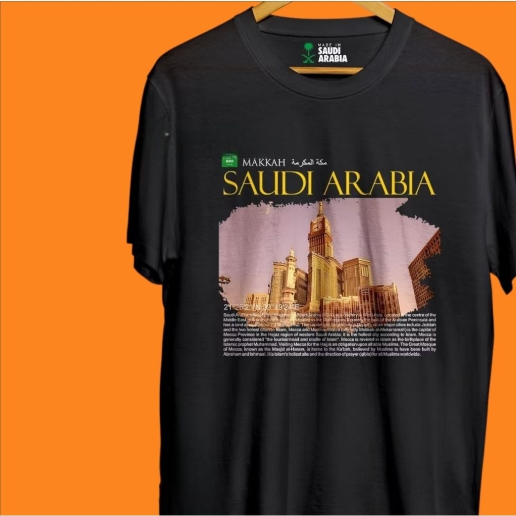 kaos oleh oleh arab saudi MAKKAH titik lokasi Tshirt souvenir arab saudi haji