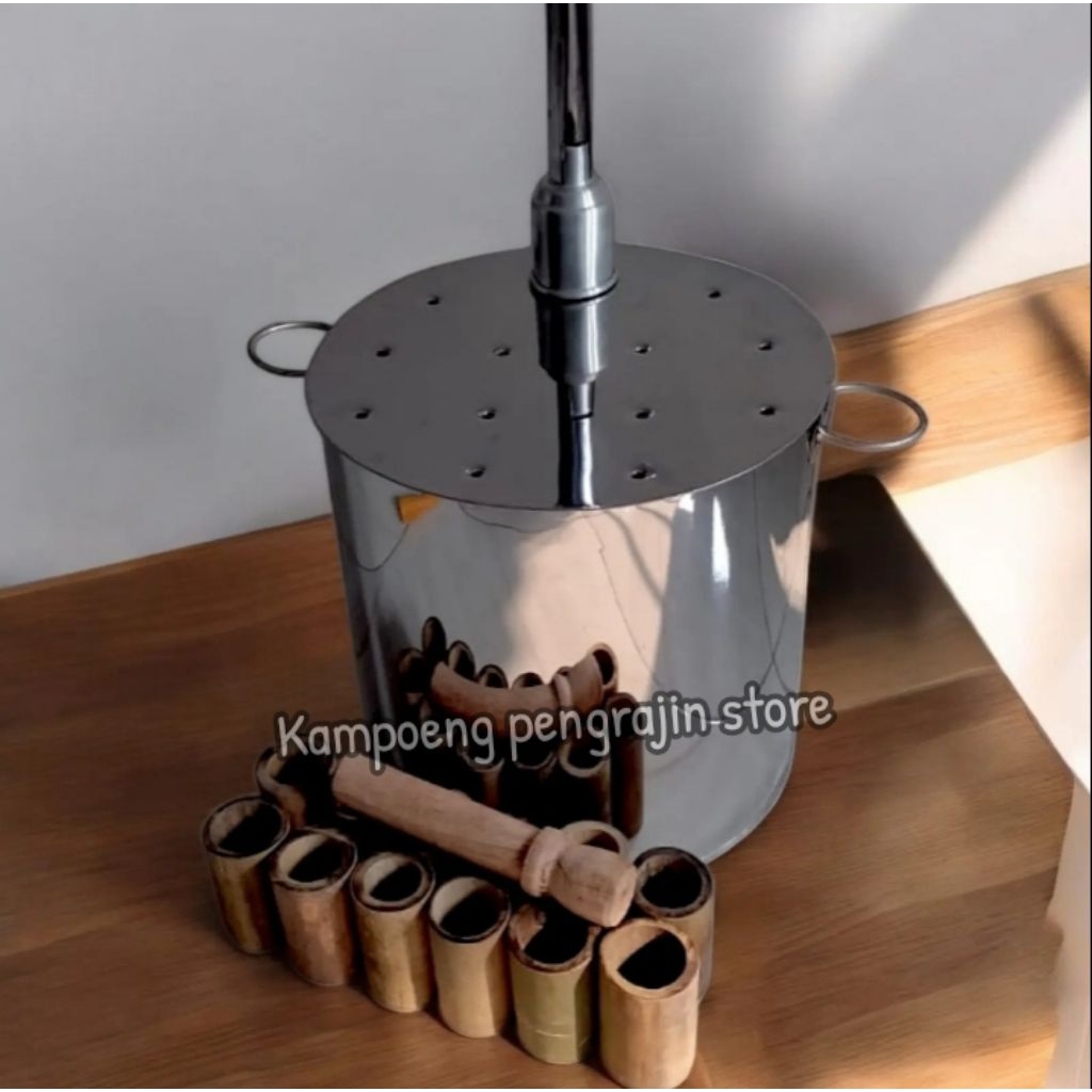 dandang kue putu bambu | dandang putu bambu | kukusan kue putu | dandang uap kue putu bambu