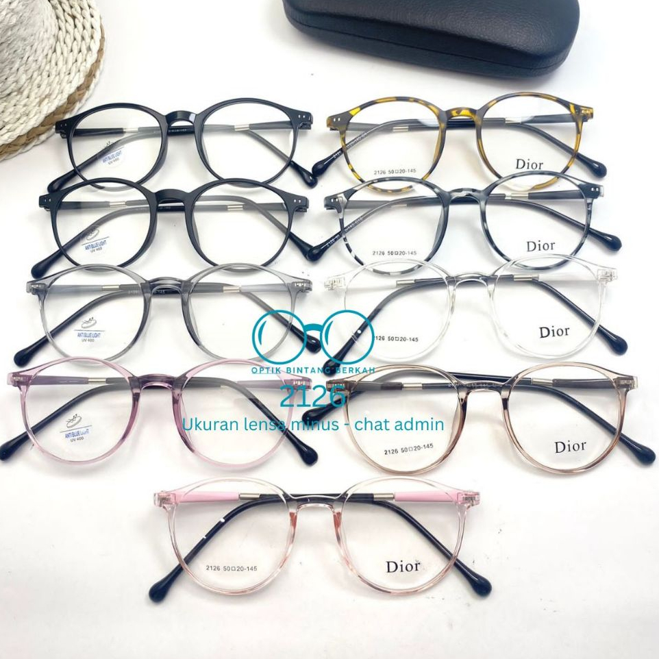 Kacamata Minus Pria Wanita 2126 / Kacamata Photocromic / Blueray / Antiradiasi