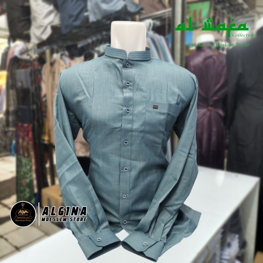 Koko Al Wafa Warna Lengan Panjang Manset | Baju Muslim Lengan Panjang Manset Al Wafa Premium Exclusi