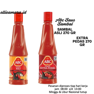 

ABC Saus Sambal Extra Pedas / Sambal Asli 270 ml