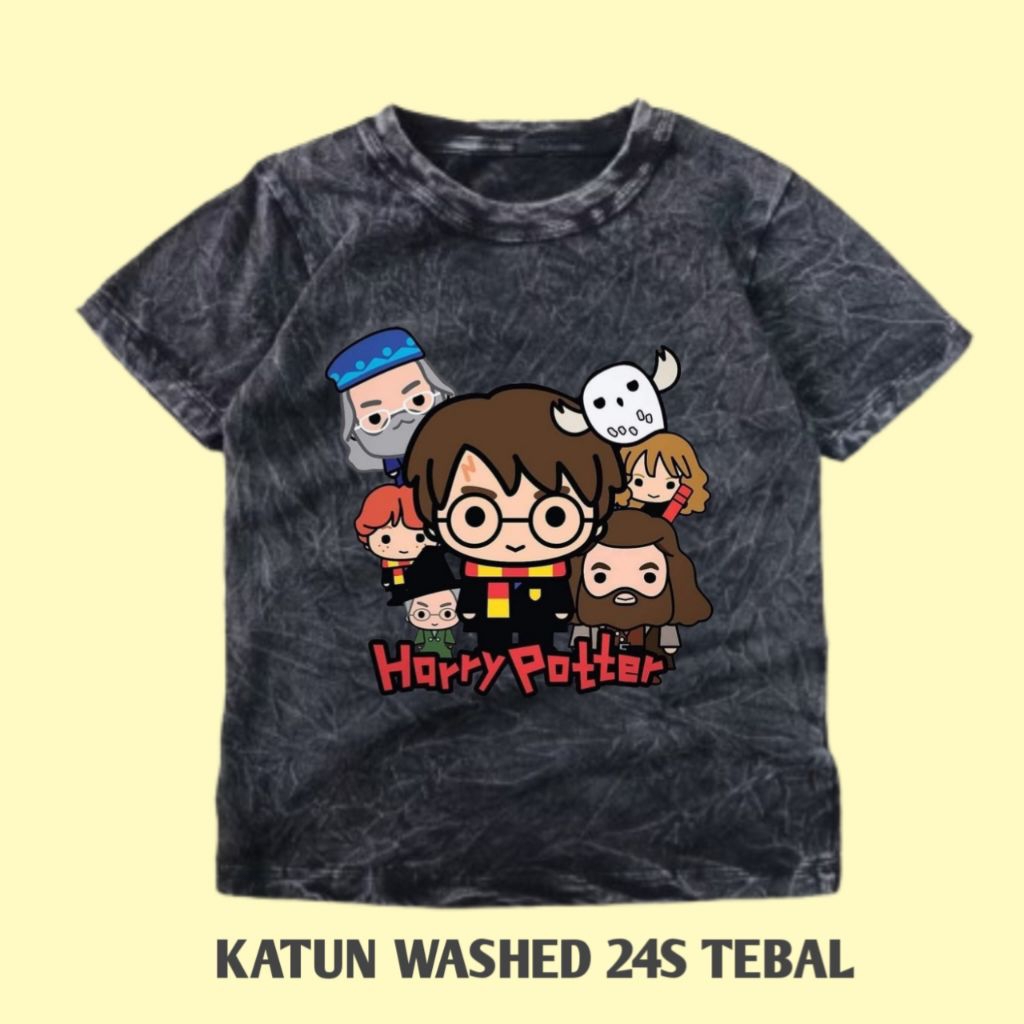 Harry Potter Kaos Anak Harry Potter Katun Washed Premium
