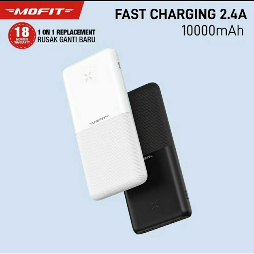 Powerbank MOFIT M11 New 10.000 mAh Fast Charging pengisian daya cepat