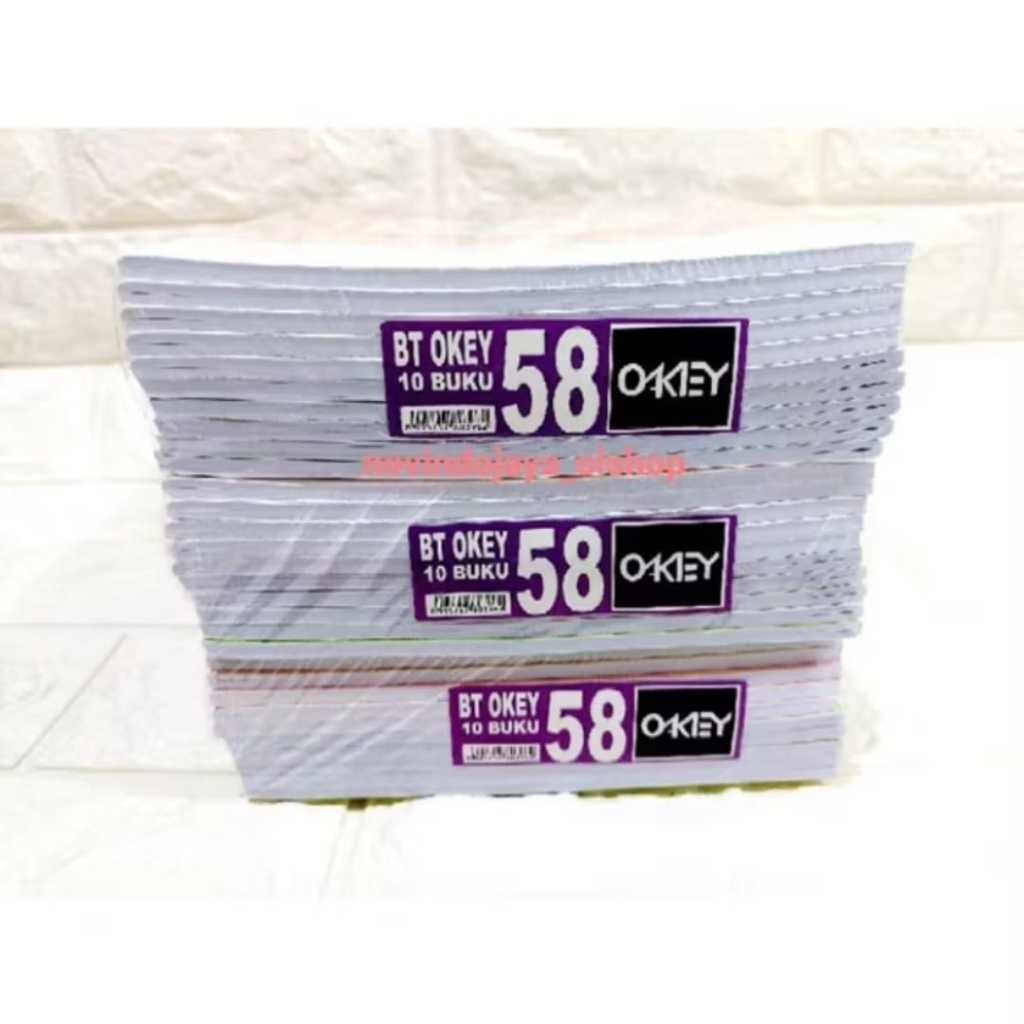 

BUKU TULIS OKEY 58 LEMBAR TERMURAH GROSIR 10 PCS ( 1 PAK)