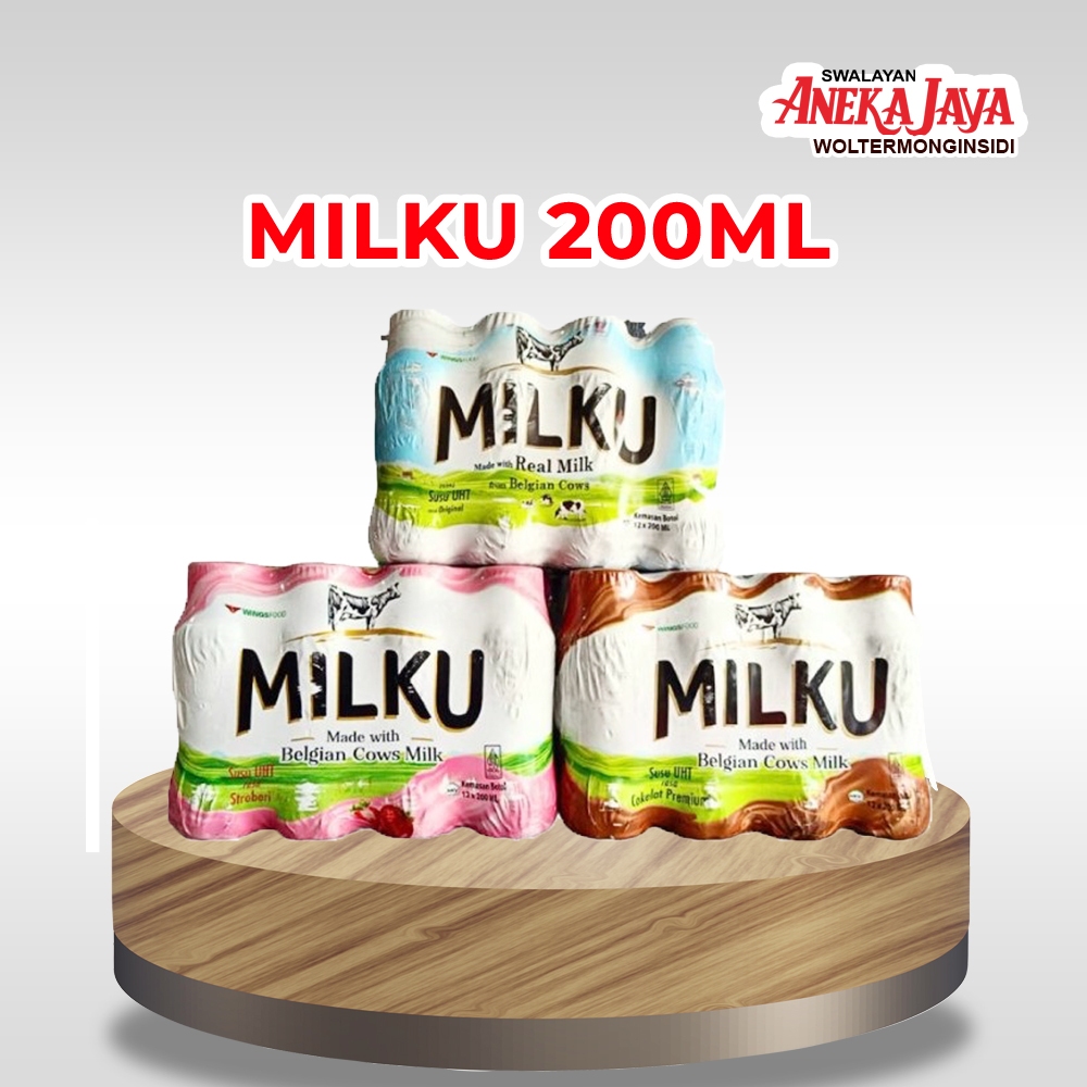 

MILKU SUSU UHT 200ML - 1 KARTON ISI 12 PCS