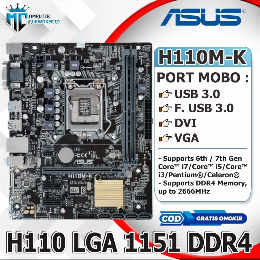 Mobo Mainboard Intel H110 Lga 1151 DDR4