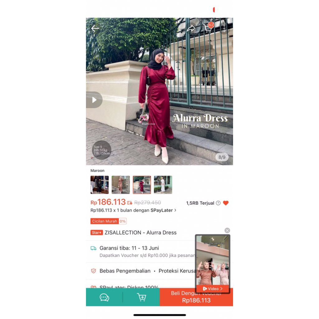 PRELOVED DRESS ALURRA ZISALLECTION