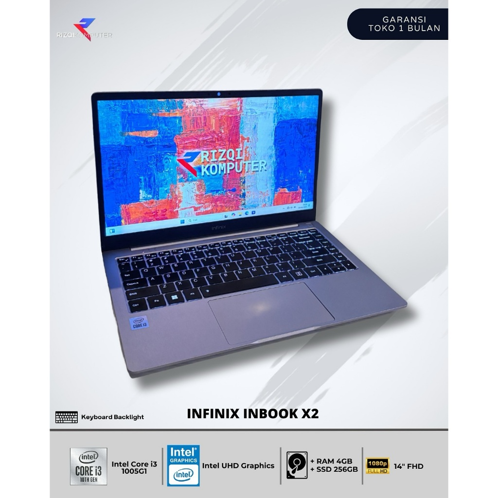 Infinix InBook X2 Intel Core i3-1005G1 Ram 4GB SSD 256GB bangh