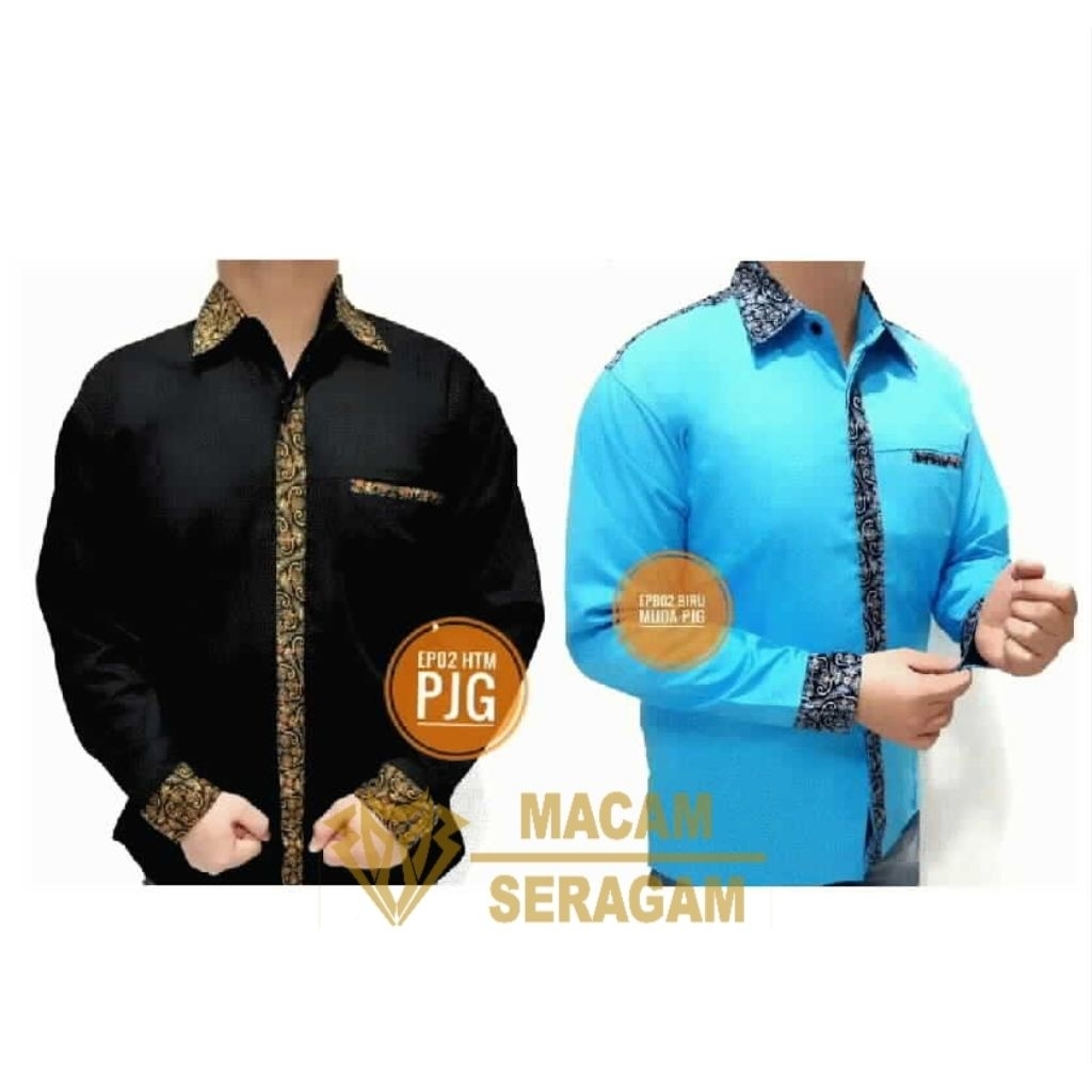 kemeja batik kemeja kerja seragam kantor seragam rumah makan restoran kemeja tangan panjang seragam 