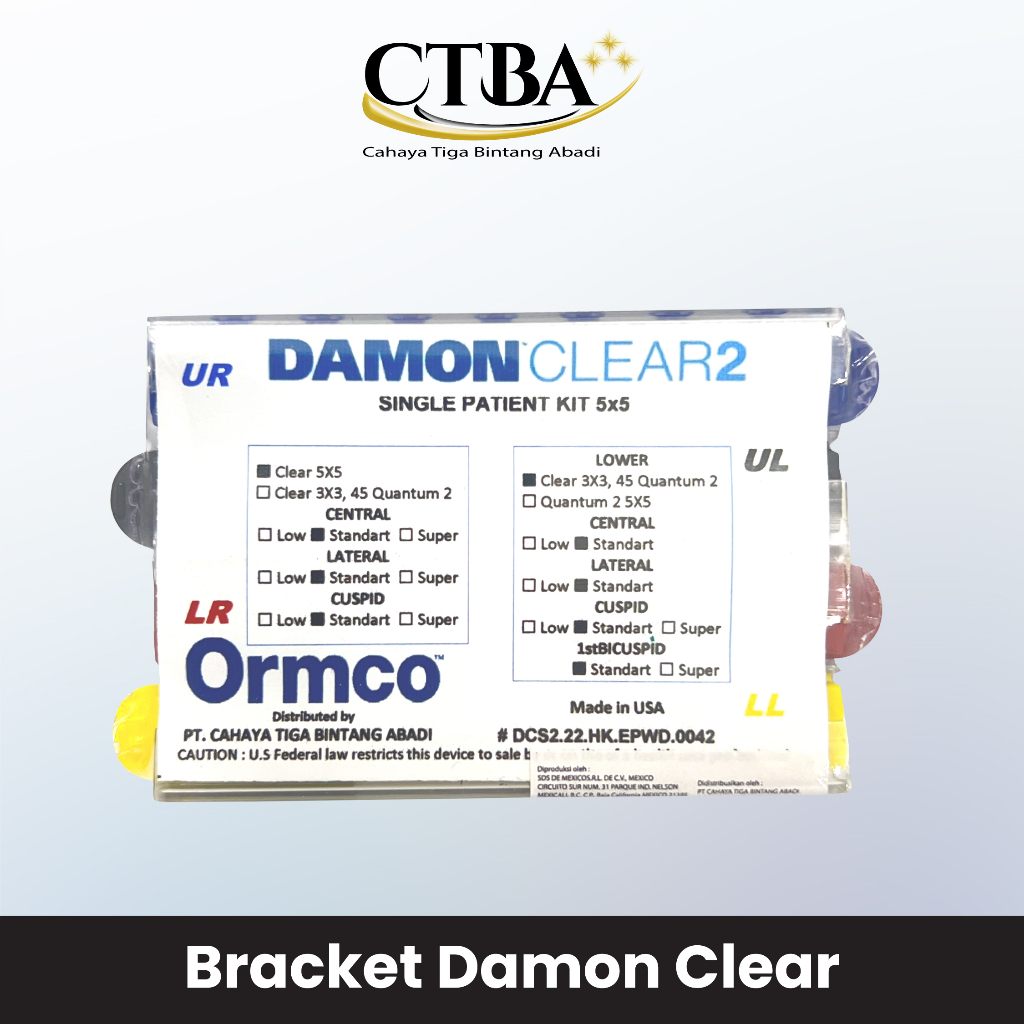 ORMCO Bracket Damon Clear