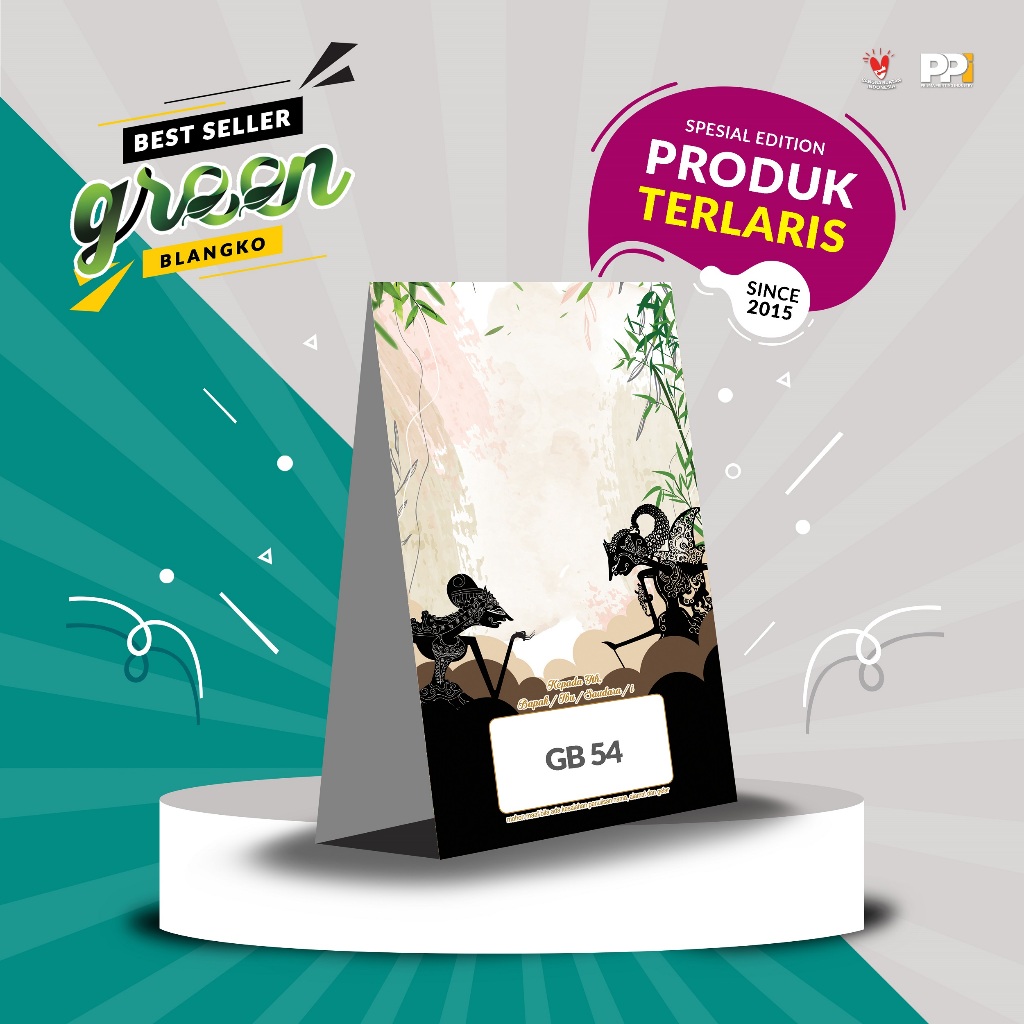 Undangan Pernikahan Murah / GB (Green Blangko) 54 / Gratis Plastik OPP / Blangko Undangan Blangko