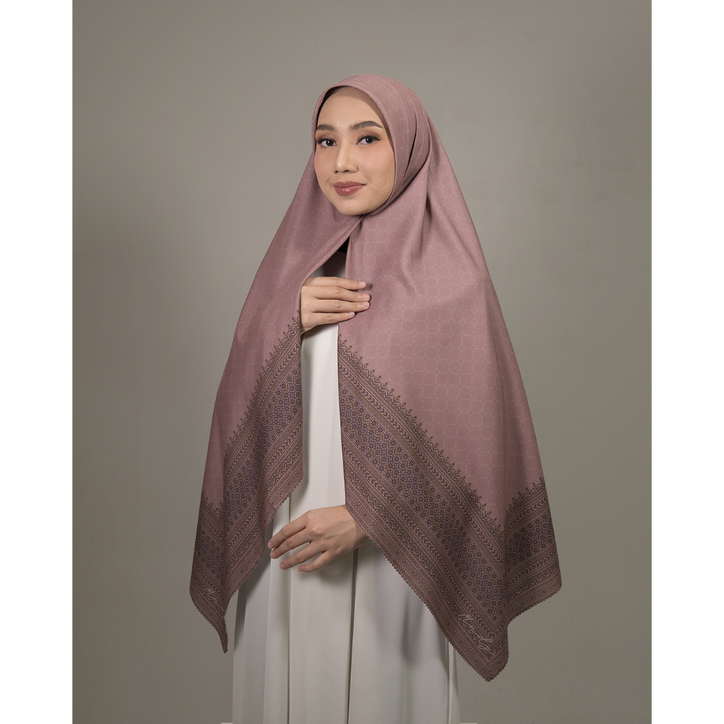 [READYYY] MUDY - Hijab segiempat Jumbo Motif Aurora Series