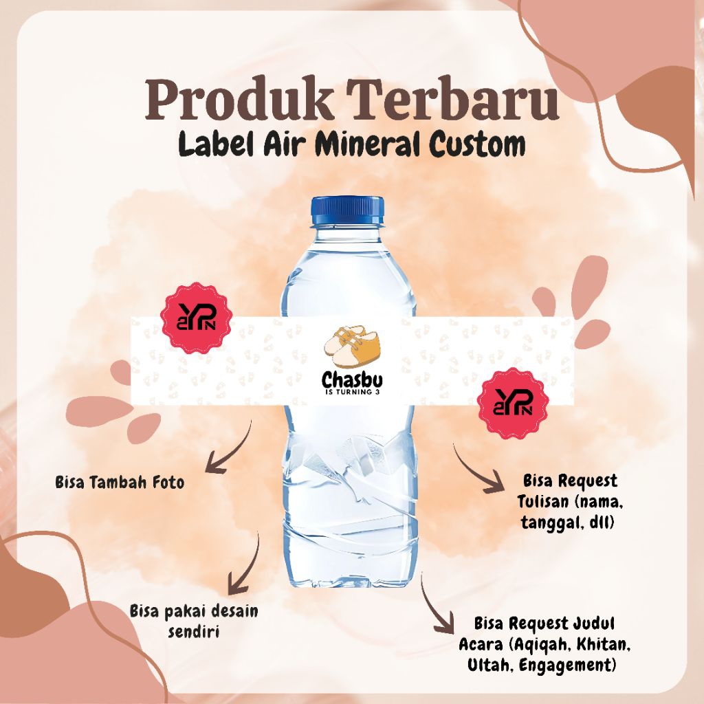 

LABEL AIR MINUM 330 ML CUSTOM - BISA REQUEST TEMA - BISA TAMBAH FOTO