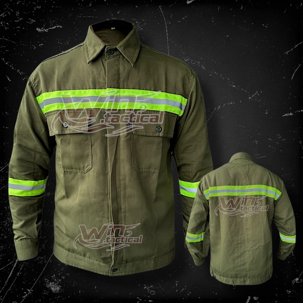 Baju Kemeja Wearpack Safety K3 Lengan Panjang Werpack Seragam Kerja Proyek Tambang Lapangan Lengan P