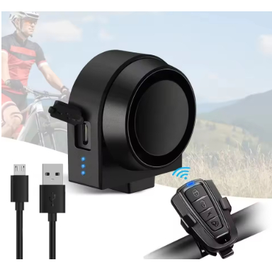EDS - Alarm Sepeda Getaran Alarm Tahan Air Pengisian USB Remote Control 110 dB / Alarm Sepeda Motor 