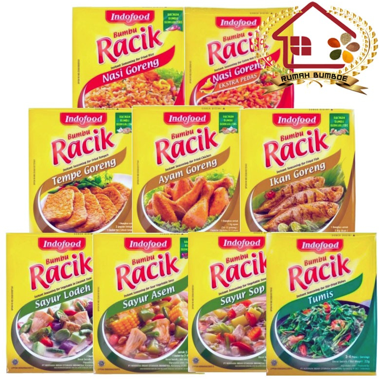 

(10 pcs) RACIK Aneka Bumbu Serbaguna Instant Bumbu Racik Indofood Segala Masakan Indonesia