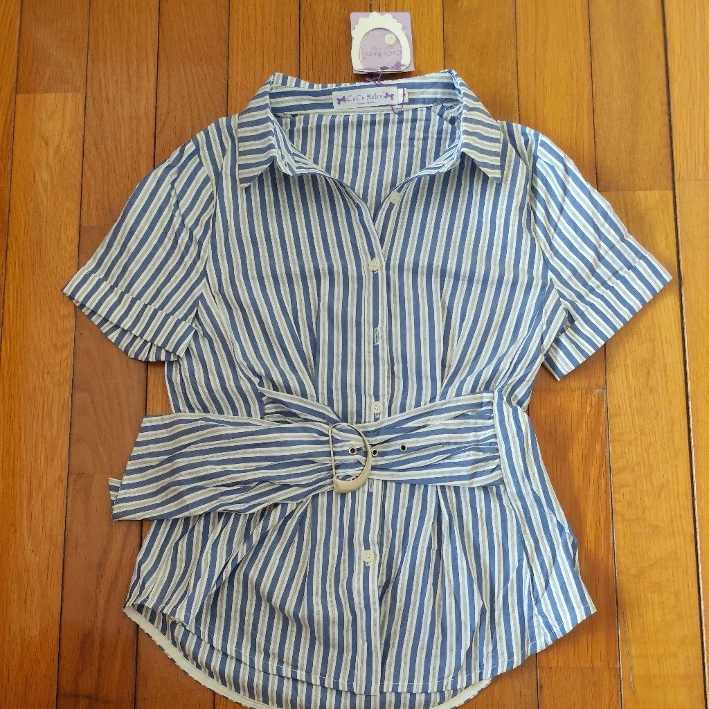 kemeja wanita/baju wanita/kemeja motif garis/kemeja stripe/baju wanita/pakaian wanita/kemeja kantor