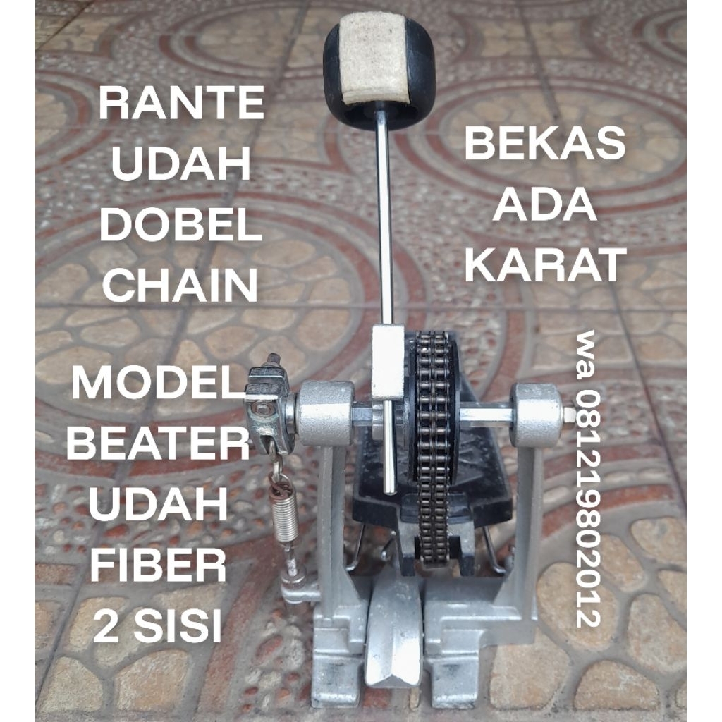 PEDAL DRUM SINGLE RANTAI DOBEL CHAIN BEKAS