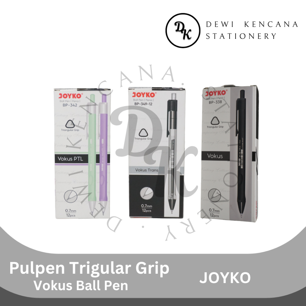 

Joyko Pulpen Vokus Trigular Grip 0.7mm Eceran 1 Set 3 Pcs