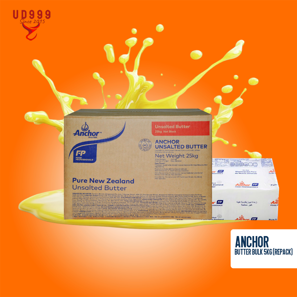 

ANCHOR UNSALTED BUTTER BULK REPACK 2.5 - 5KG
