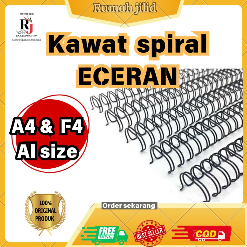 

SPIRAL KAWAT A4 ECERAN UK 1/4, 5/16,3/8,7/16,1/2,9/16 semua ukuran