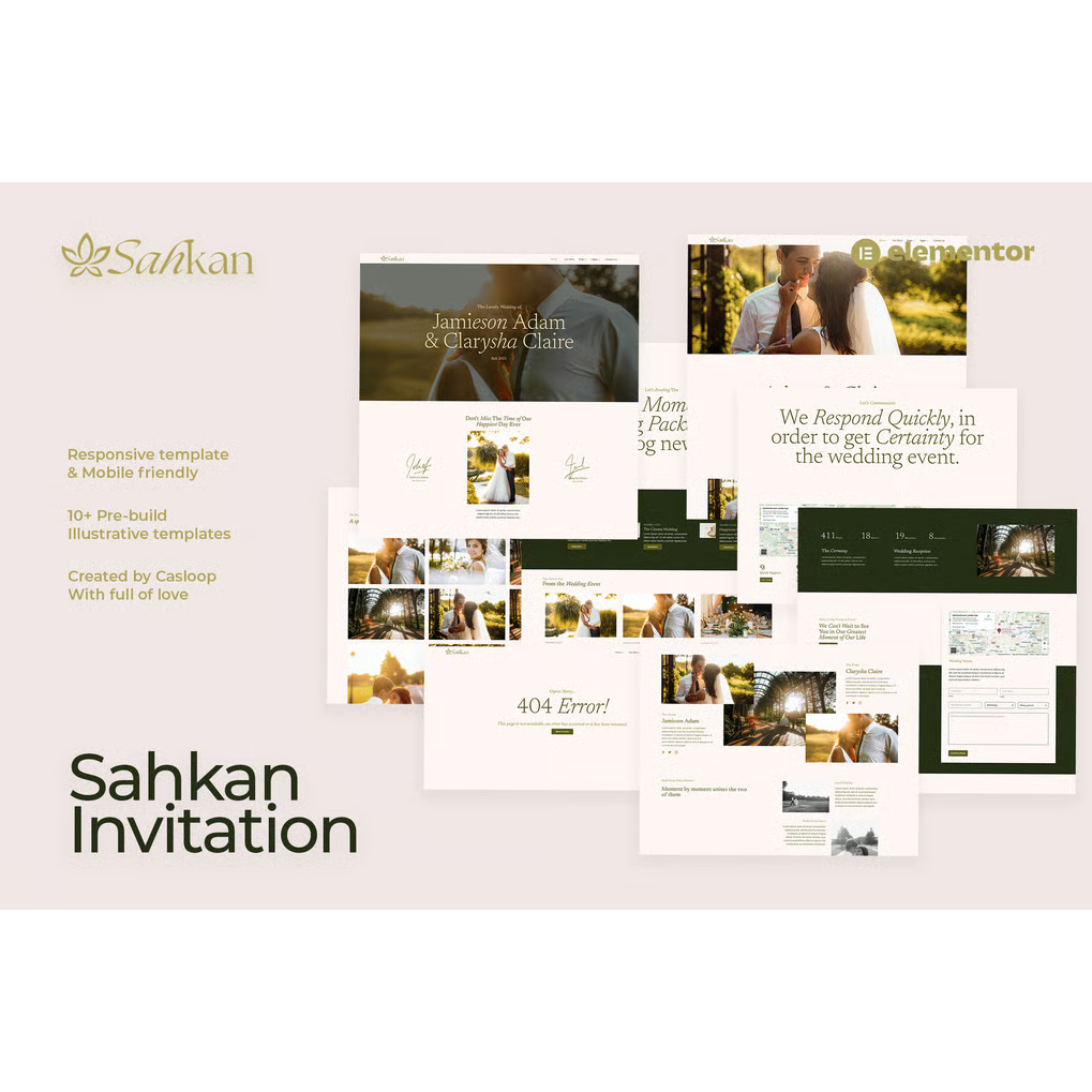 Template Wordpress Undangan Pernikahan & Galeri