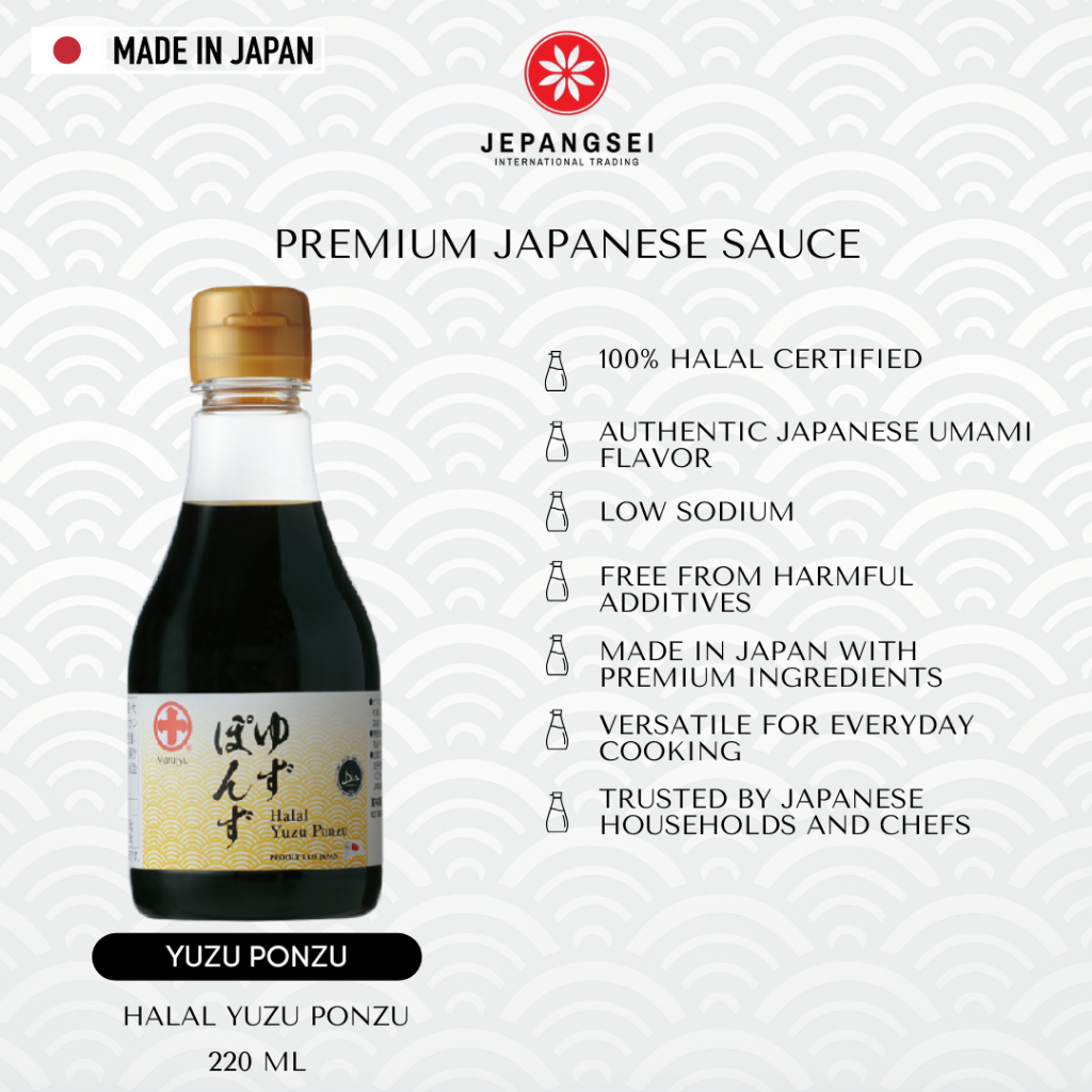 

JEPANGSEI Marujyu Halal Yuzu Ponzu Sauce 220ml Authentic Premium Saus Jepang Asli 100% Original