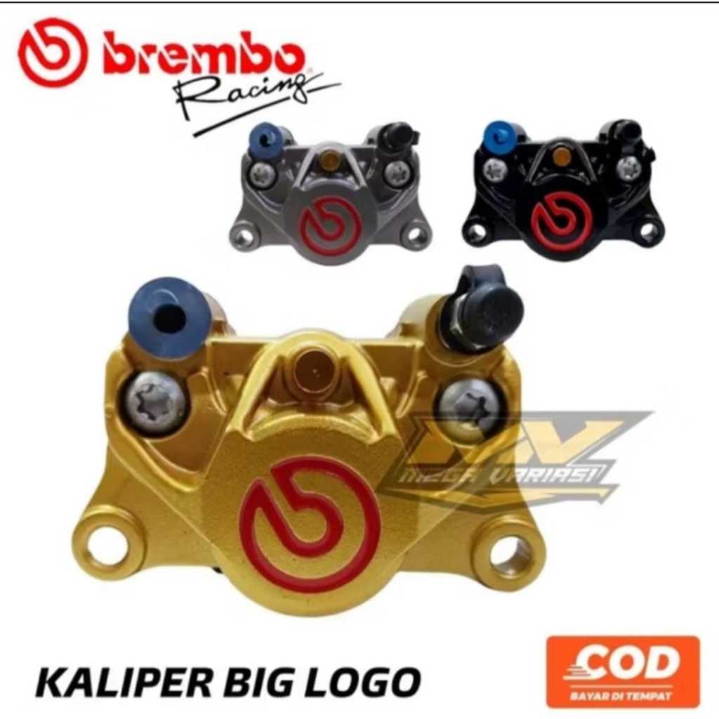 Kaliper Brembo 2piston Big Logo Brembo Cocok Untuk Semua Jenis Motor Mio,Beat, Scoopy, Vario,PCX DLL