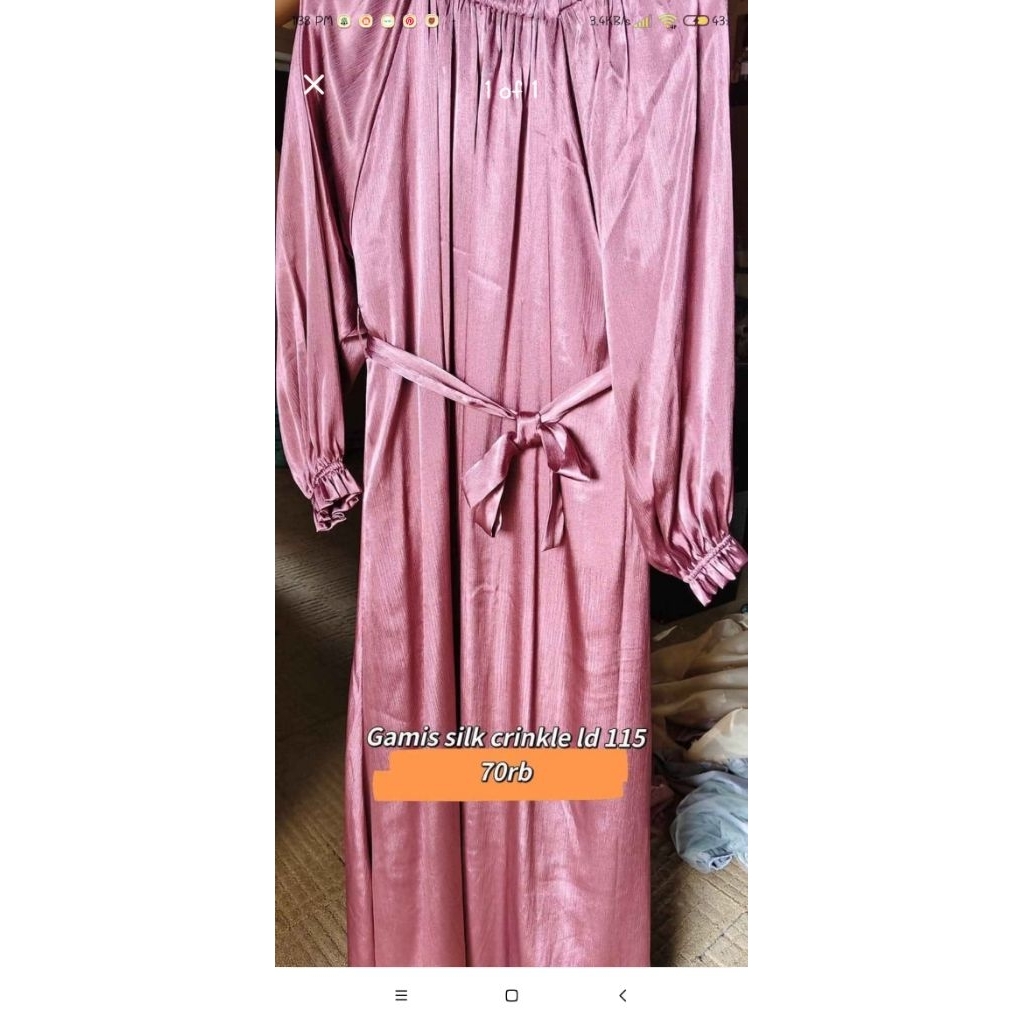 Gamis silk ld up 120