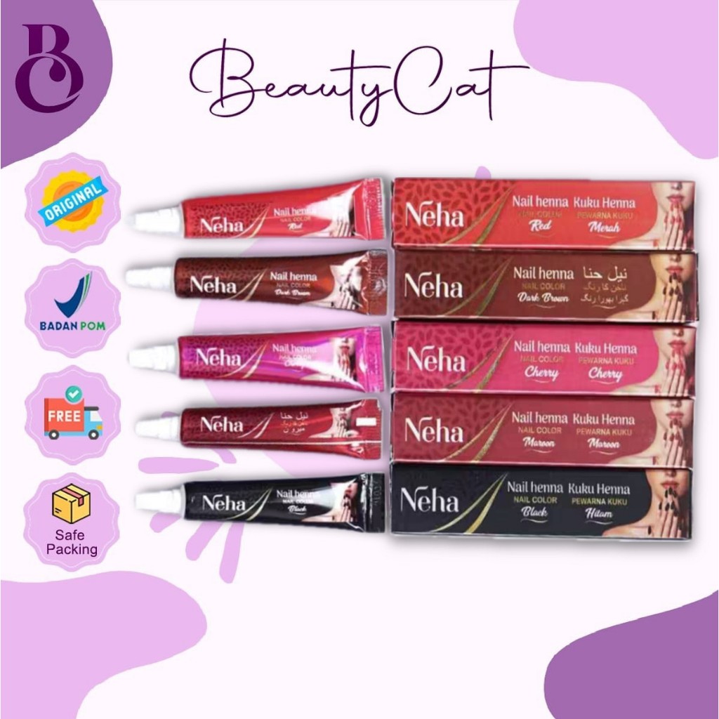 Henna/Kutek Kuku 10gr Warna MAROON Pacar Kuku Nail Herbal