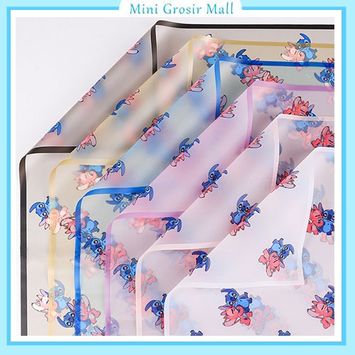 

Flower Wrapping Paper Transparan List warna Kertas Buket Bunga Cellophane motif karakter kartun KB80