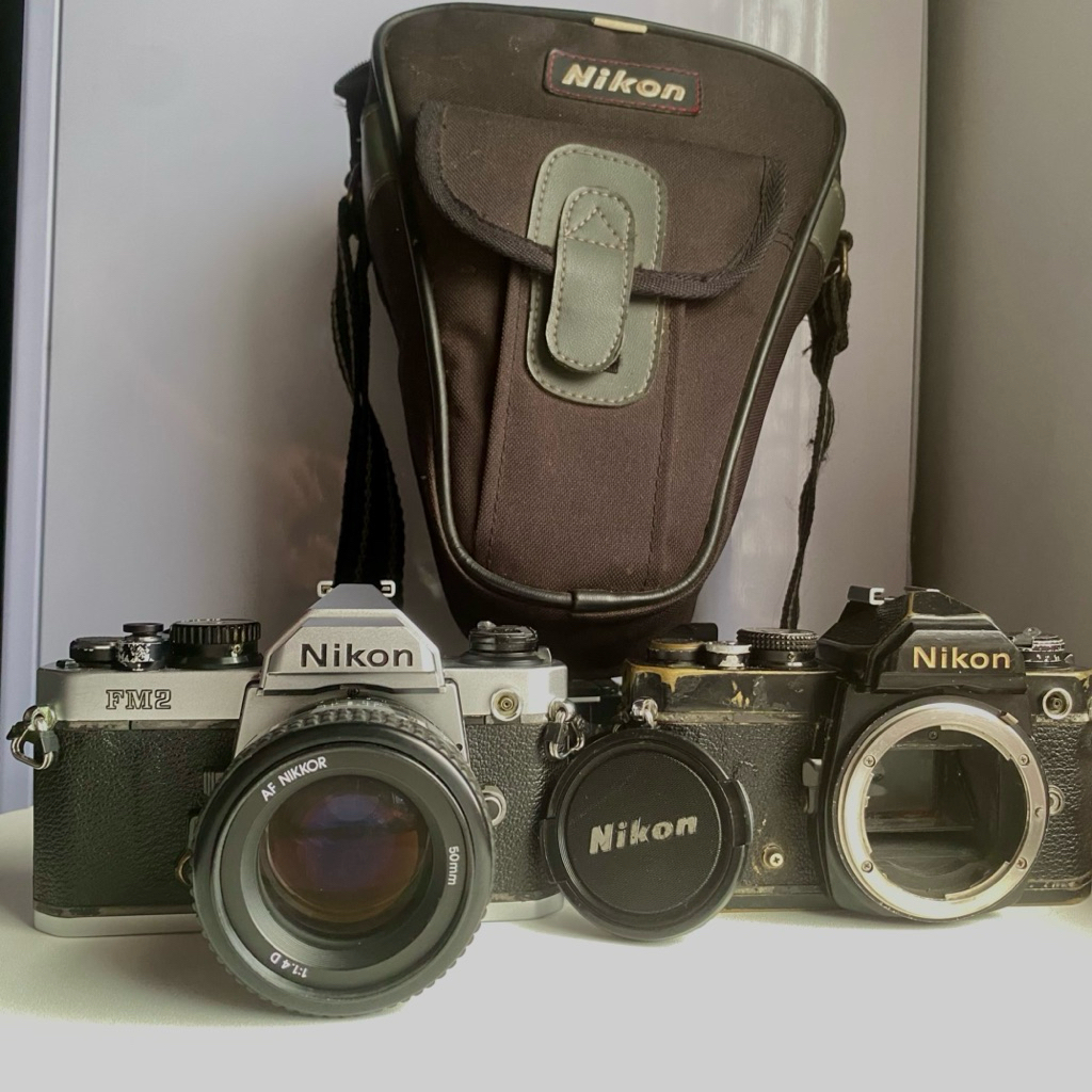 Kamera Nikon FM2N Honeycomb Analog Camera + Lensa Nikon Nikkor Afd 50mm F1.4