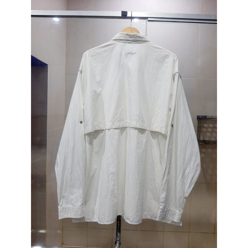 ( ORVIS ) KEMEJA PRIA OVERSIZE LONG SLEEVE NEW EDITION CREAM 100% ORIGINAL