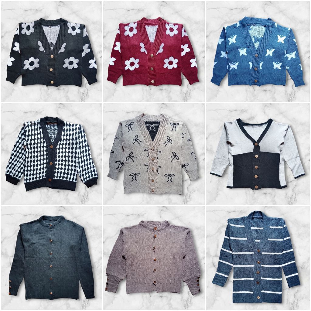 Cardigan Rajut Crop Outer Knit Wanita - Korean Style Knitwear