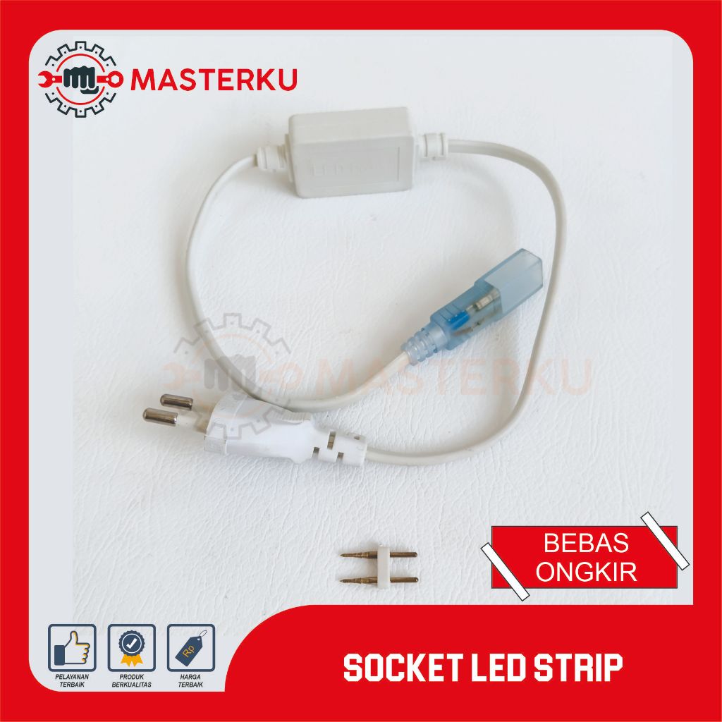 SOCKET LED STRIP/KONEKTOR LED STRIP/SOCKET KLIP LED STRIP/PENGHUBUNG JALUR LED STRIP/CLIP CONNECTOR 