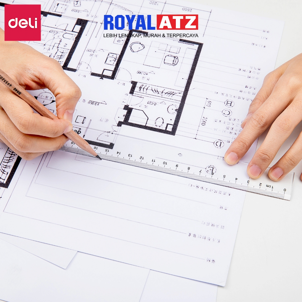 

Penggaris Transparan Pengukuran Akurat E6220-30 DELI Stationery Ukuran 20 & 30 Cm