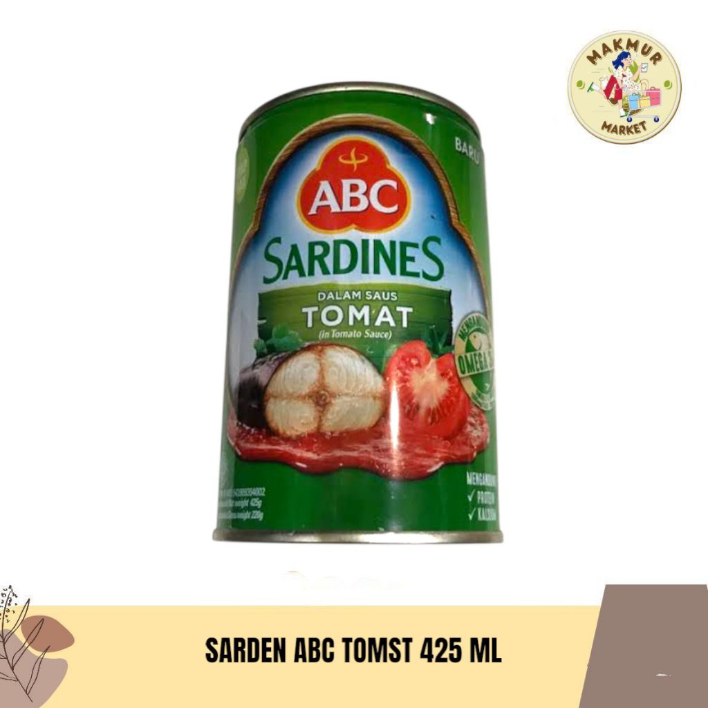 

ABC Sarden Saus Tomat 425g Kaya Nutrisi Omega