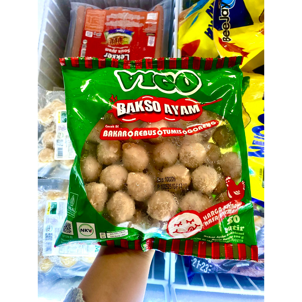 

VIGO Bakso Ayam Kombinasi ( 50butir ) 500gr / bakso ayam frozen