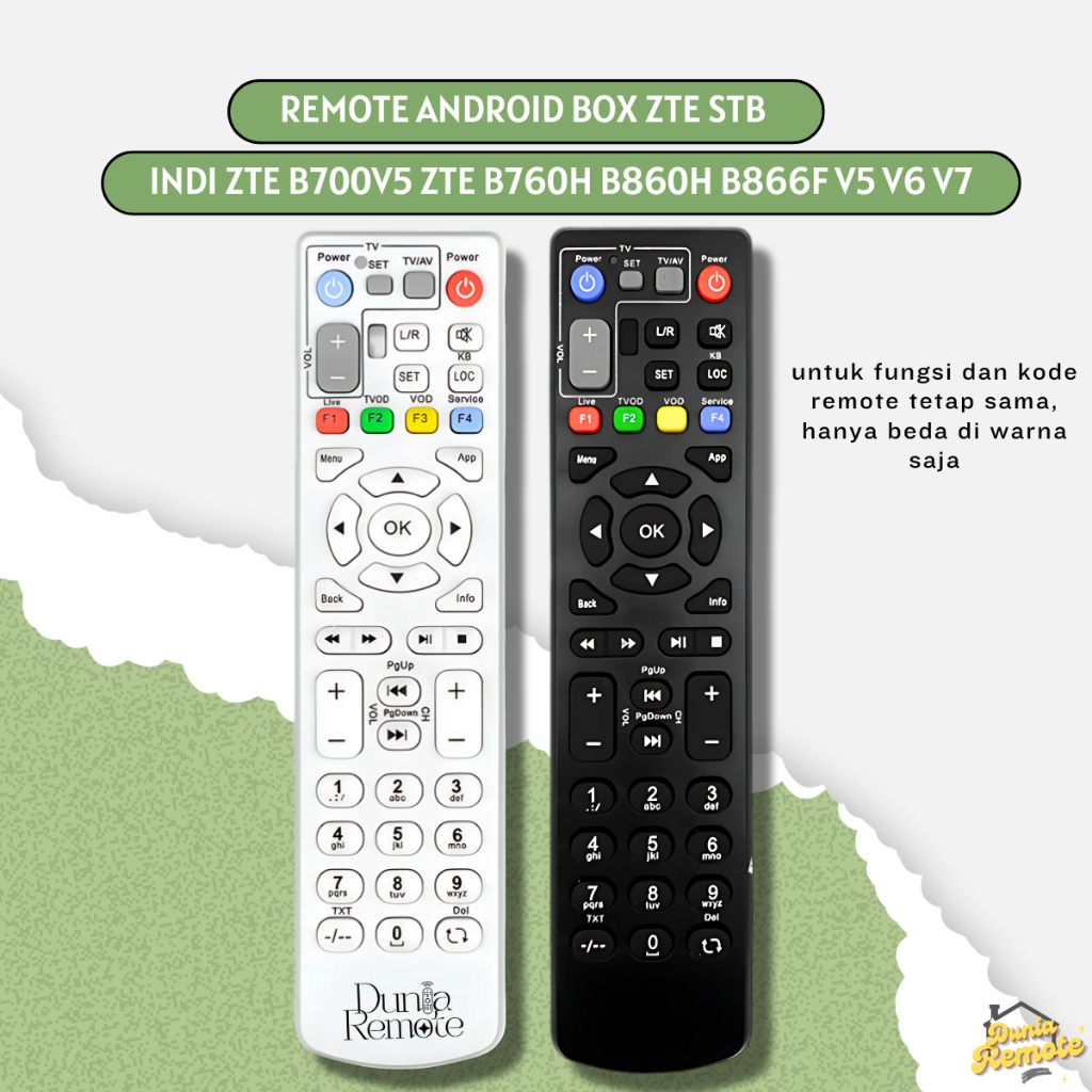 Remot Remote Android Box ZTE stb Set Top Box indi ZTE B700V5 ZTE B760H B860H B866F V5 V6 V7